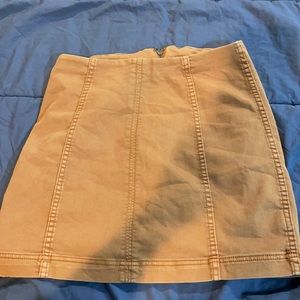 Free people tan fitted skirt
